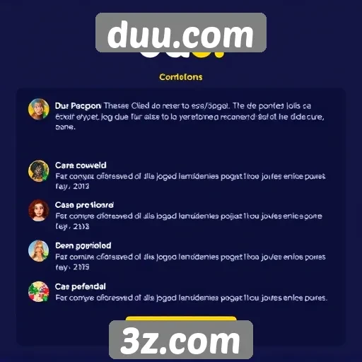 Opiniões de jogadores sobre a interface do duu.com